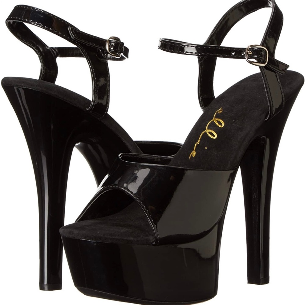 Black 7” Dancer Heels. Size 8. NEVER WORN, BRAND NEW